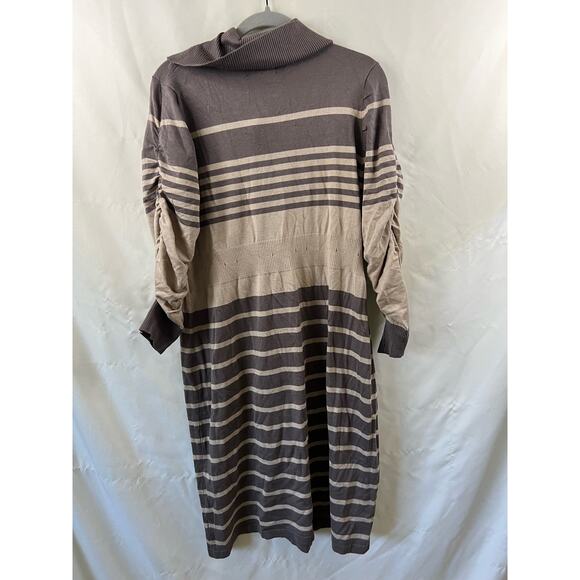 Pink Rose Womens Brown Turtleneck Dress Size 2x - Picture 4 of 4